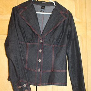 Bisou dark jean jacket / blazer size 8